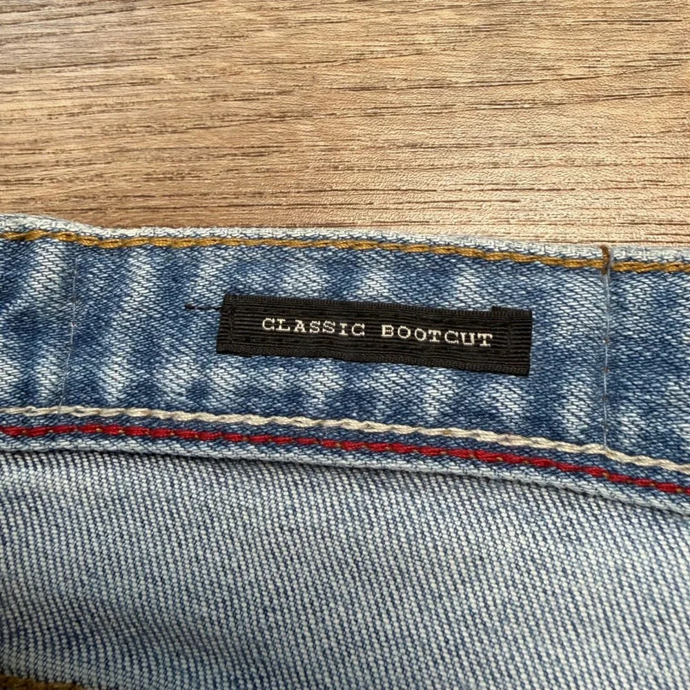 Diesel Classic Bootcut Jeans Mens 36x32 Light Wash Blue Stretch Denim Button Fly